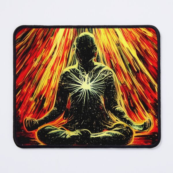 Item preview, Power of Will Meditation, Fiery Resolve, Intent and Focus, Psychedelic Psytrance Art designed and sold by TalosInitiative.