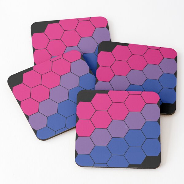 Item preview, Bisexual Pride Flag Hexagon Pattern designed and sold by TheirChoice.