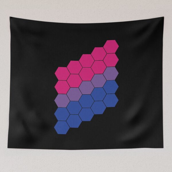 Item preview, Bisexual Pride Flag Hexagon Pattern designed and sold by TheirChoice.