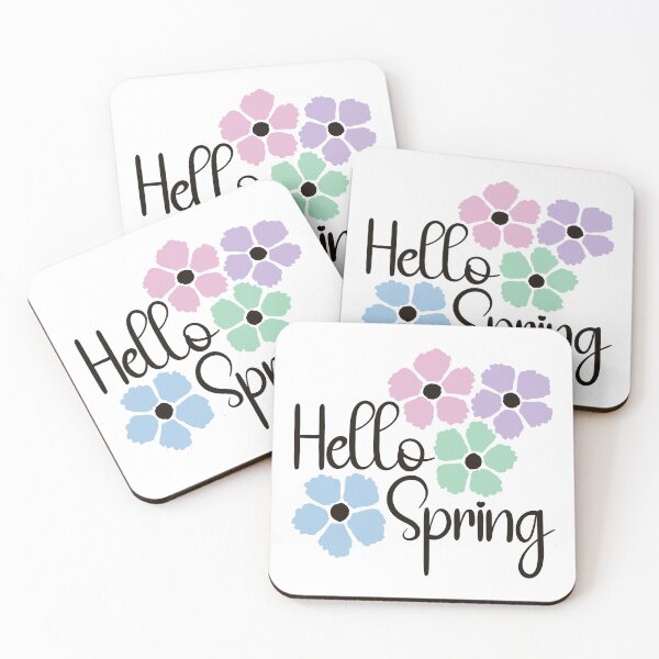 Item preview, Hello Spring Rainbow Flowers designed and sold by CreativeDraws42.