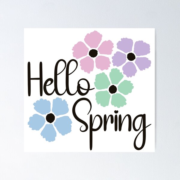 Item preview, Hello Spring Rainbow Flowers designed and sold by CreativeDraws42.