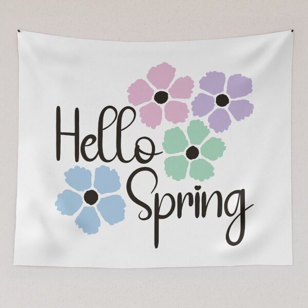 Item preview, Hello Spring Rainbow Flowers designed and sold by CreativeDraws42.
