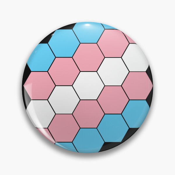 Item preview, Transgender Pride Flag Hexagon Pattern designed and sold by TheirChoice.