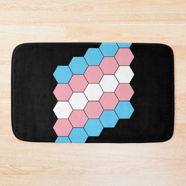 Item preview, Transgender Pride Flag Hexagon Pattern designed and sold by TheirChoice.