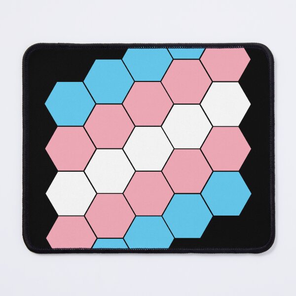 Item preview, Transgender Pride Flag Hexagon Pattern designed and sold by TheirChoice.