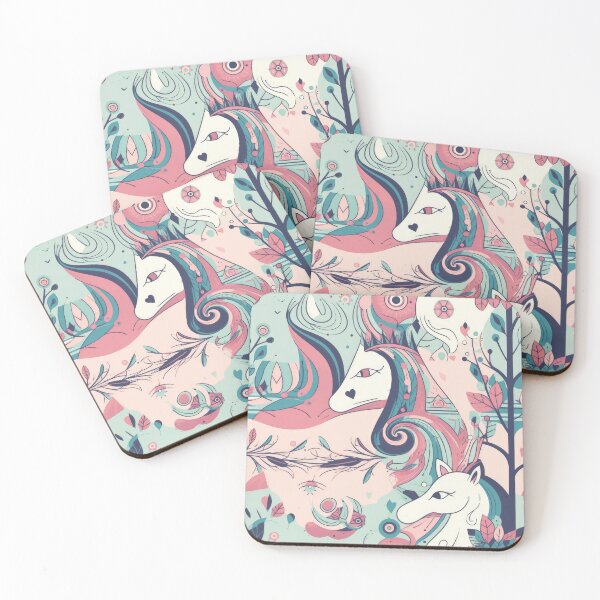 Item preview, Whimsical Unicorn Baby Blue & Pink designed and sold by WildWho.