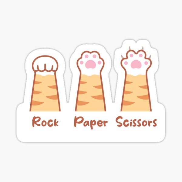 Classic Standoff • Funny Rock Paper Scissors Meme' Sticker