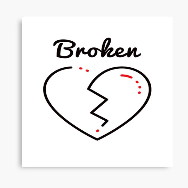 buyartforless Broken Heart Canvas Wall Art 