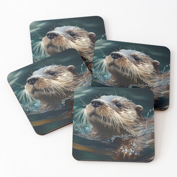 Item preview, Strong Texture of Otter Portrait designed and sold by M-Lin.