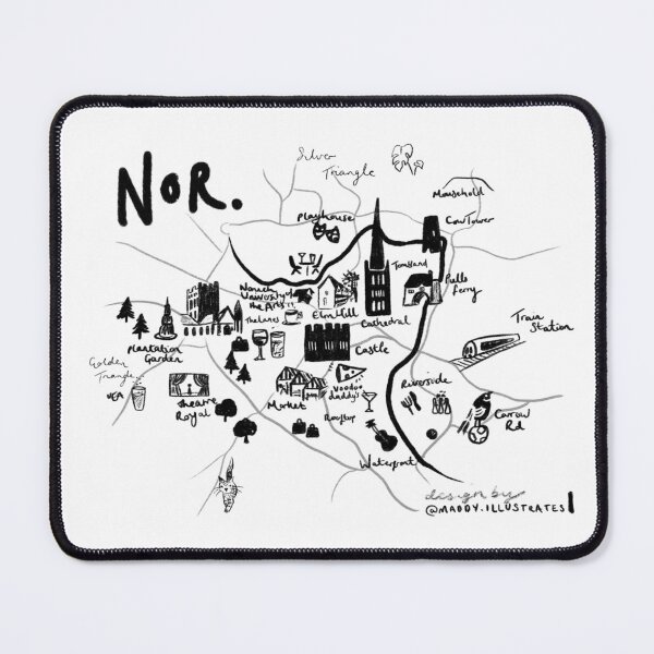 Item preview, Norwich Illustrated Map designed and sold by MadsIllo.