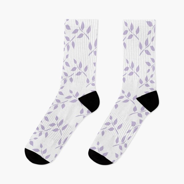 Item preview, Light Pastel Lavender Purple Leaf Pattern designed and sold by burbankdesigns.