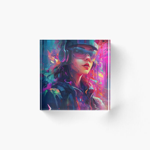 Item preview, Cyberpunk Gamer Girl designed and sold by WildWho.
