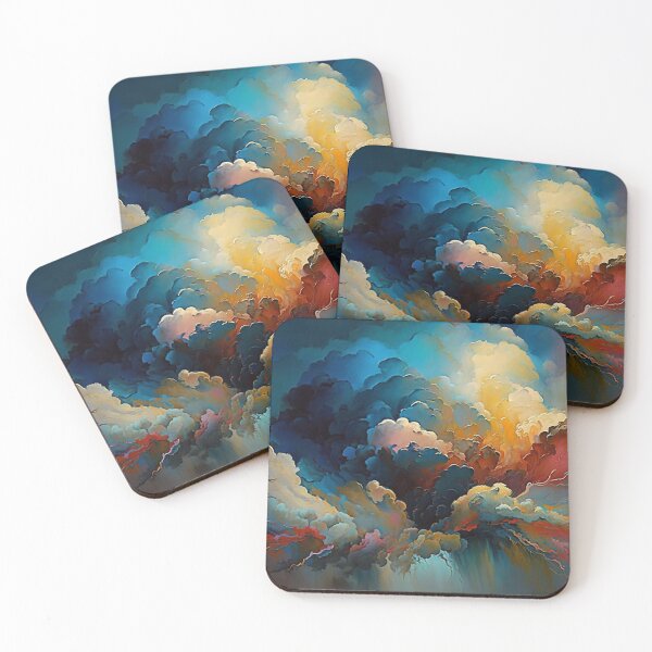 Item preview, Abstract Colorful Clouds Painting designed and sold by ColorFlowArt.