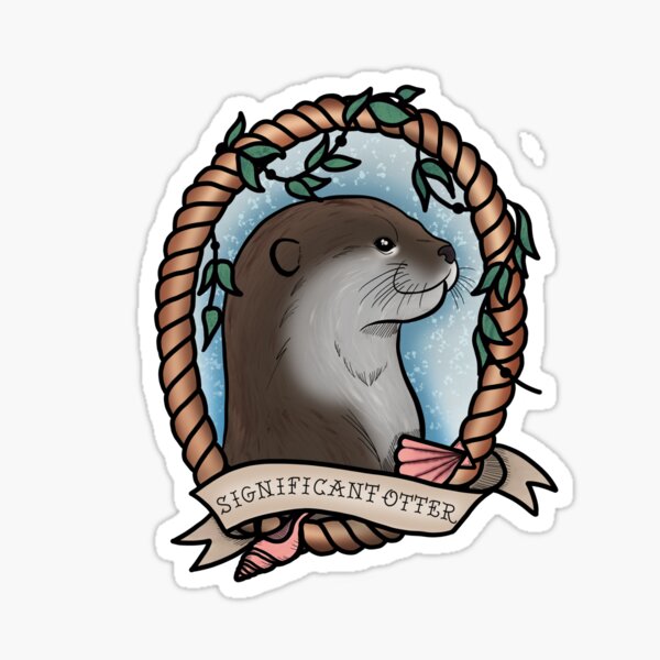 Artikel-Vorschau von Bedeutendes Otter-alte Schultätowierungsdesign, designt und verkauft von EWolter.