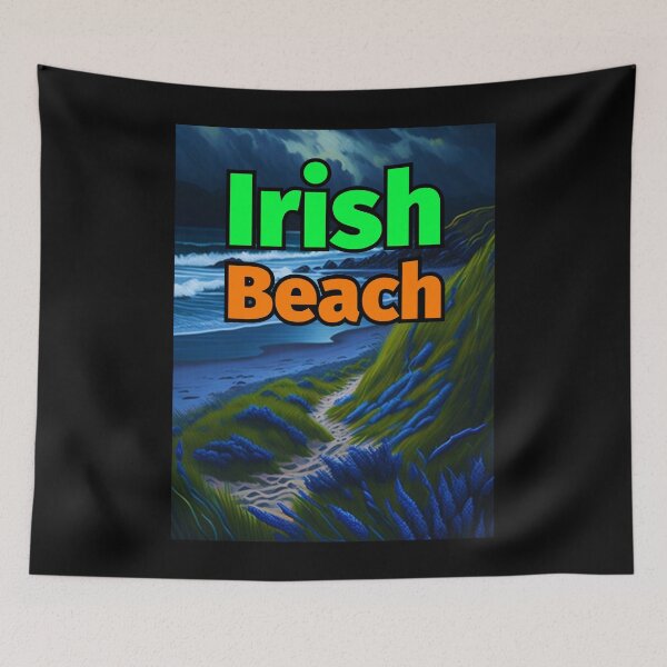 Item preview, Irish Beach Pastel Painting Dark Sky designed and sold by IrishPOD.