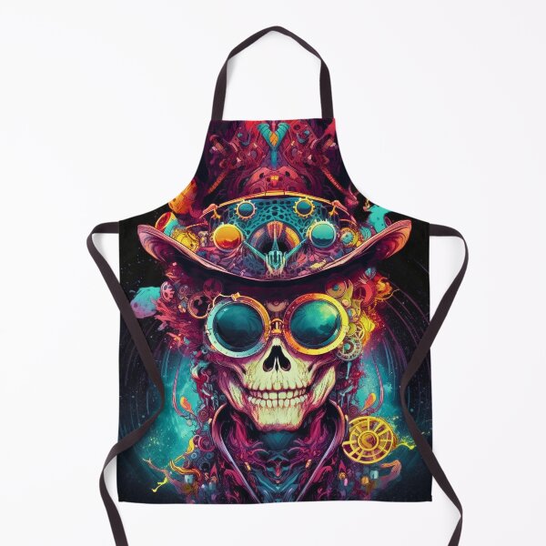 Item preview, Special Whimsical Psychedelic Skull Madhatter Skeleton Art Design V.70 designed and sold by Pexelpanoramas.