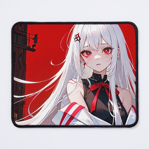 Item preview, Albino Punk Red Aesthetic Anime Girl designed and sold by ViridianSonder.