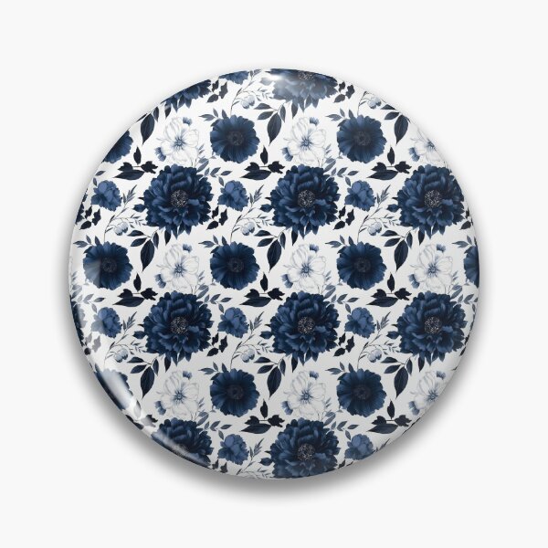 Aperçu de l'œuvre Fleurs bleu marine foncé créée et vendue par UnTangle.