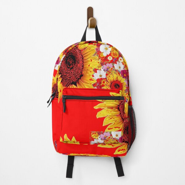 Item preview, RED ABSTRACT SUNFLOWER PATTERN GARDEN ART designed and sold by sharlesart.