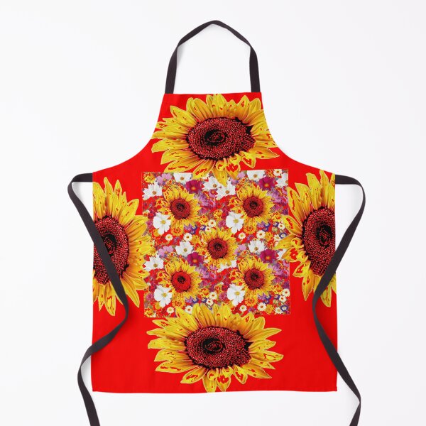 Item preview, RED ABSTRACT SUNFLOWER PATTERN GARDEN ART designed and sold by sharlesart.