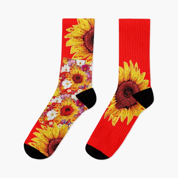 Item preview,  RED ABSTRACT SUNFLOWER PATTERN GARDEN ART designed and sold by sharlesart.