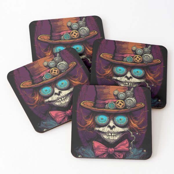 Item preview, Whimsical Psychedelic Skull Madhatter Skeleton Art Design V.71 designed and sold by Pexelpanoramas.
