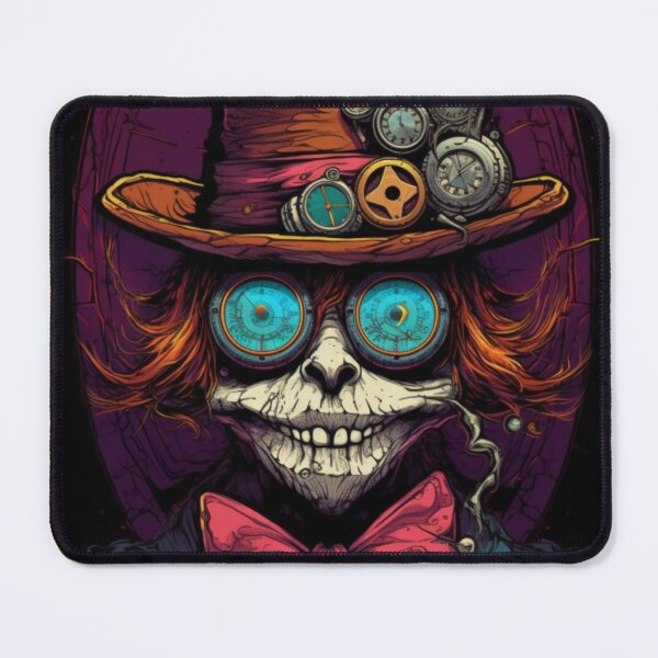Item preview, Whimsical Psychedelic Skull Madhatter Skeleton Art Design V.71 designed and sold by Pexelpanoramas.