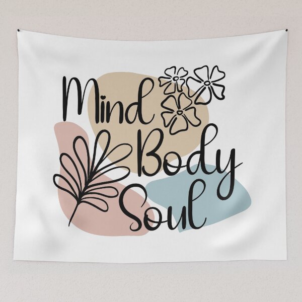 Item preview, Mind Body Soul Abstract Modern Floral designed and sold by CreativeDraws42.