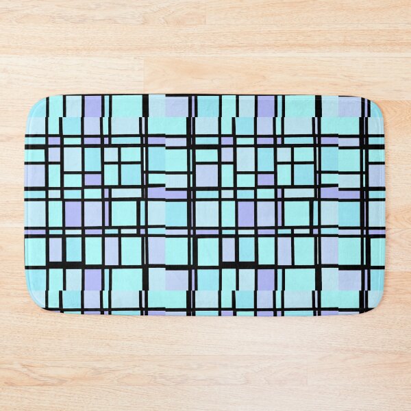 Item preview, Blue purple mosaic rectangles  designed and sold by awsomepatterns.