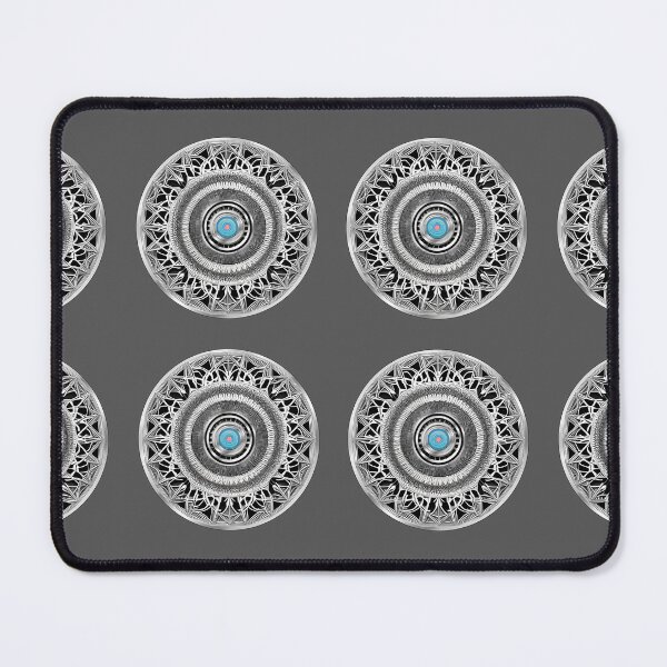 Item preview, ORNATE CIRCLES IN BLACK & WHITE, GEOMETRIC CIRCLE PATTERN, INDUSTRIAL METAL LOOK CIRCLES, MECHANCAL designed and sold by classic car craze.