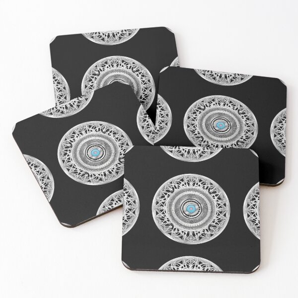 Item preview, ORNATE CIRCLES IN BLACK & WHITE, GEOMETRIC CIRCLE PATTERN, INDUSTRIAL METAL LOOK CIRCLES, MECHANCAL designed and sold by classic car craze.