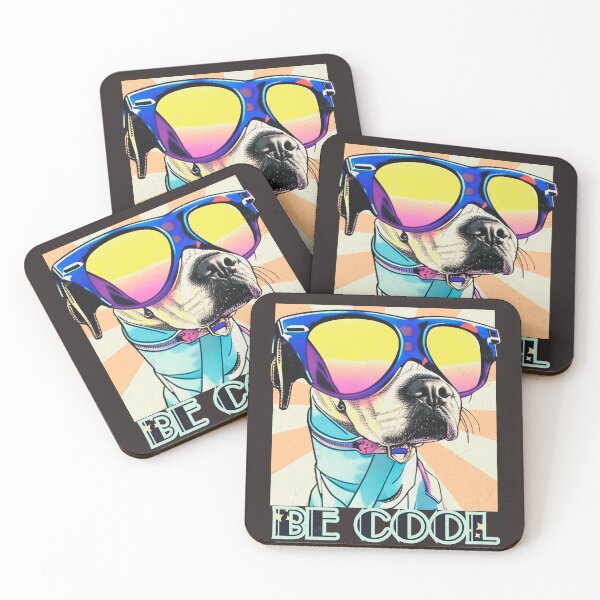 Item preview,  Cool dog in sunglasses - Retro colorful style / Good vibes designed and sold by All-About-Life.