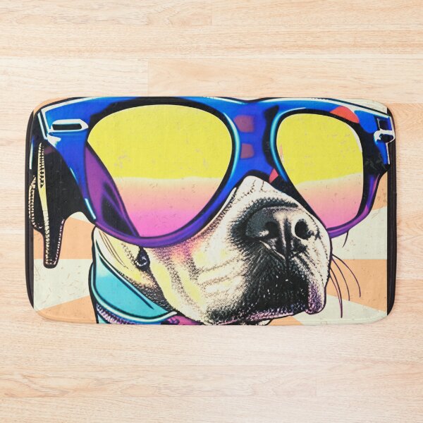 Item preview,  Cool dog in sunglasses - Retro colorful style / Good vibes designed and sold by All-About-Life.