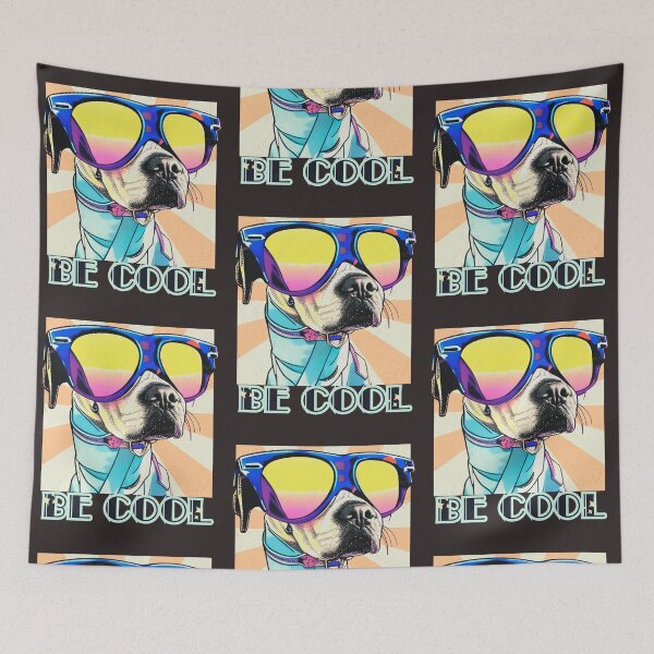 Item preview,  Cool dog in sunglasses - Retro colorful style / Good vibes designed and sold by All-About-Life.