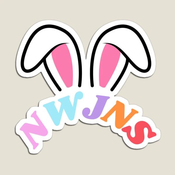 NewJeans Bunnies, New Jeans Logo and Mascot Bunny, Kpop NWJNS Merch, Ditto  Sticker for Sale by Julia Dorian