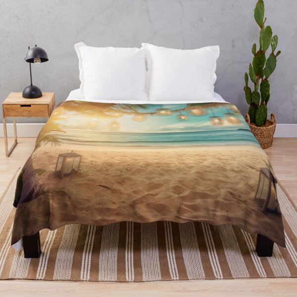 Item preview, Escape to Paradise: Stunning Artwork for a Romantic Getaway with Golden Beach, Palm Trees, and Candles designed and sold by PrettiGreene.