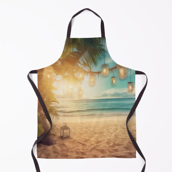 Item preview, Escape to Paradise: Stunning Artwork for a Romantic Getaway with Golden Beach, Palm Trees, and Candles designed and sold by PrettiGreene.