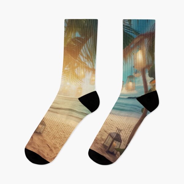 Item preview, Escape to Paradise: Stunning Artwork for a Romantic Getaway with Golden Beach, Palm Trees, and Candles designed and sold by PrettiGreene.