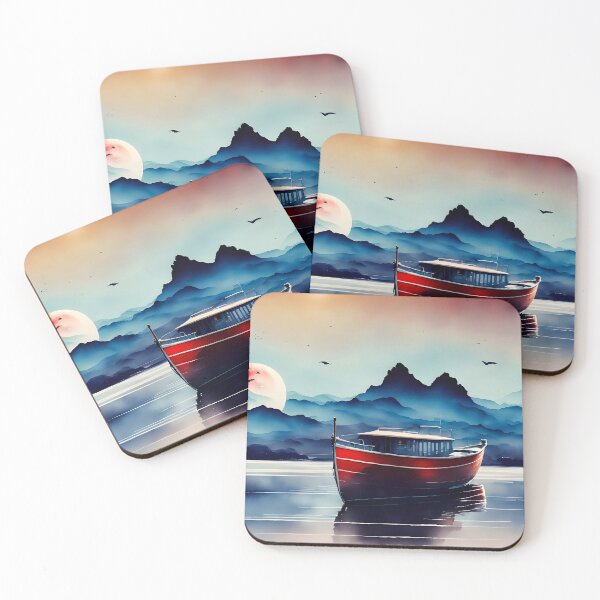 Item preview, Sailboat At Sunrise Digital Art designed and sold by ArtsyWishesShop.