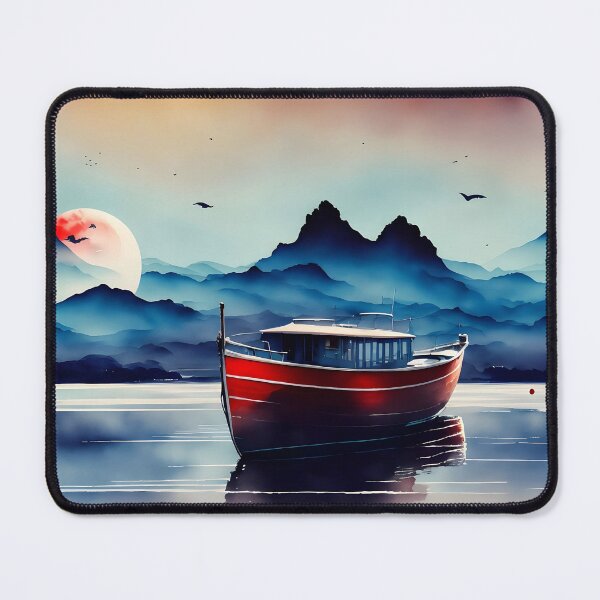 Item preview, Sailboat At Sunrise Digital Art designed and sold by ArtsyWishesShop.