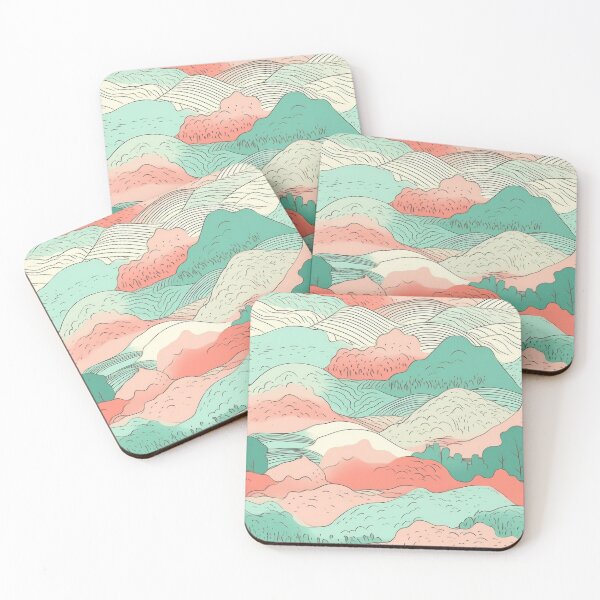 Item preview, Pastel Rolling Hills Pattern designed and sold by WildWho.