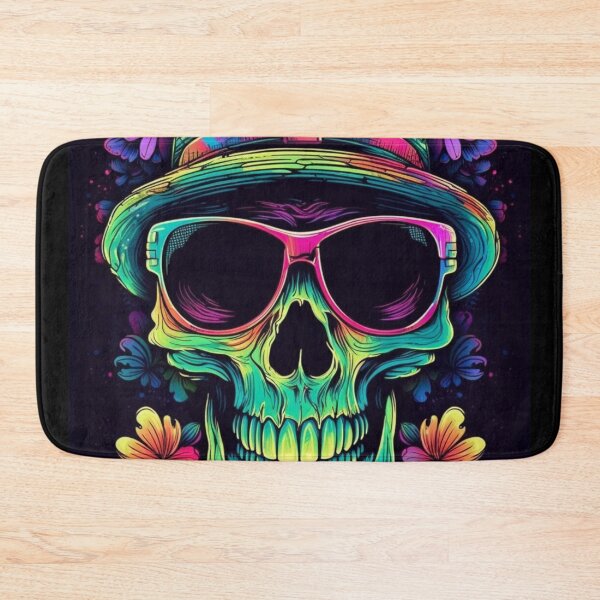Item preview, Whimsical Psychedelic Skull Madhatter Skeleton Art Design V.74 designed and sold by Pexelpanoramas.