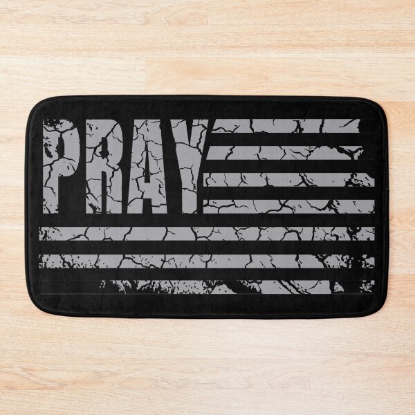 Item preview, The Prayer Flag black distressed designed and sold by KingsManKind.