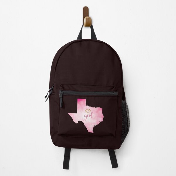Item preview, Texas Girl with Gold Heart in a Pink Texas State Map designed and sold by Star58.