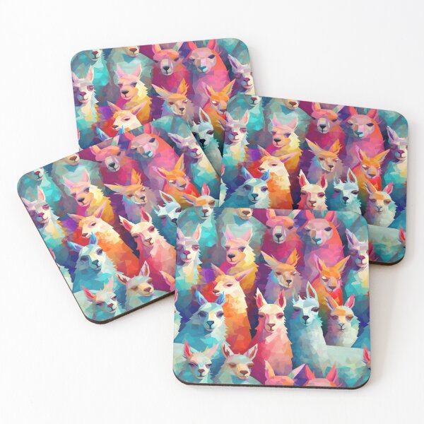 Item preview, Lively Llamas: Colorful Abstract Llama Print Apparel and Homeware Collection designed and sold by ThePurpleMelon.