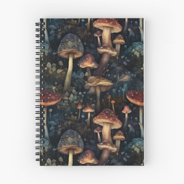 Item preview, Whimsical Mushrooms in Dark Forest  designed and sold by EarthyTones.