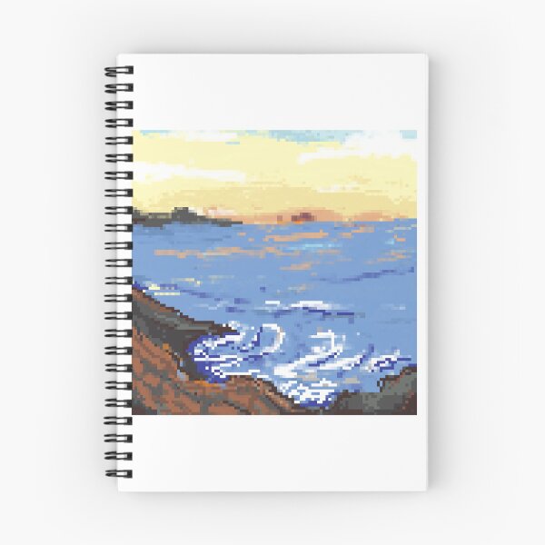 Item preview, Coastal Seascape Pixel Art designed and sold by madeleinehopper.