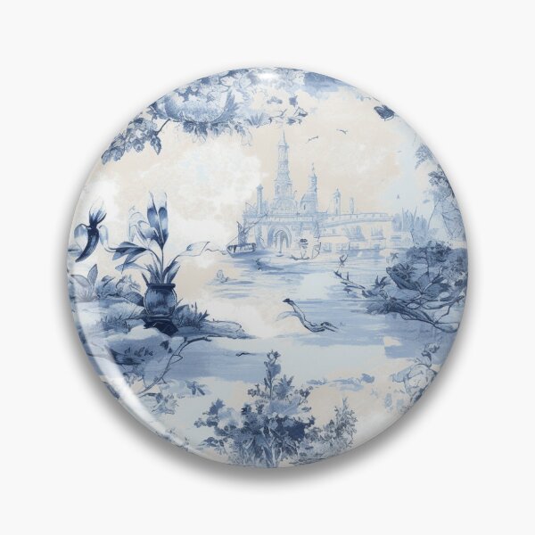 Item preview, Blue and white Watercolor Toile Seamless Pattern designed and sold by hpnelson0.