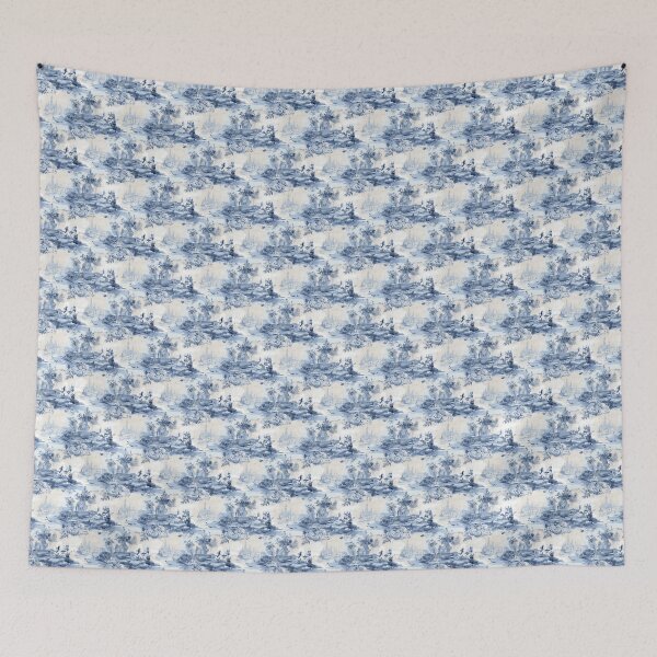 Item preview, Blue and white Watercolor Toile Seamless Pattern designed and sold by hpnelson0.