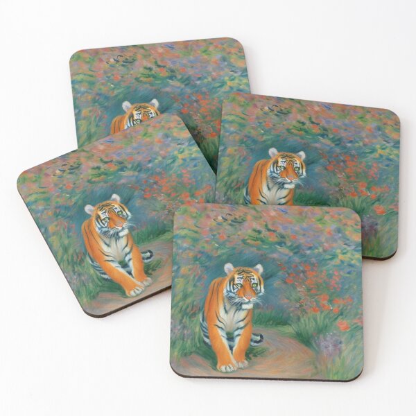 Item preview, Claude Monet Art Remake Design Art Monet Water Lillies Tiger designed and sold by CandyDroidMerch.